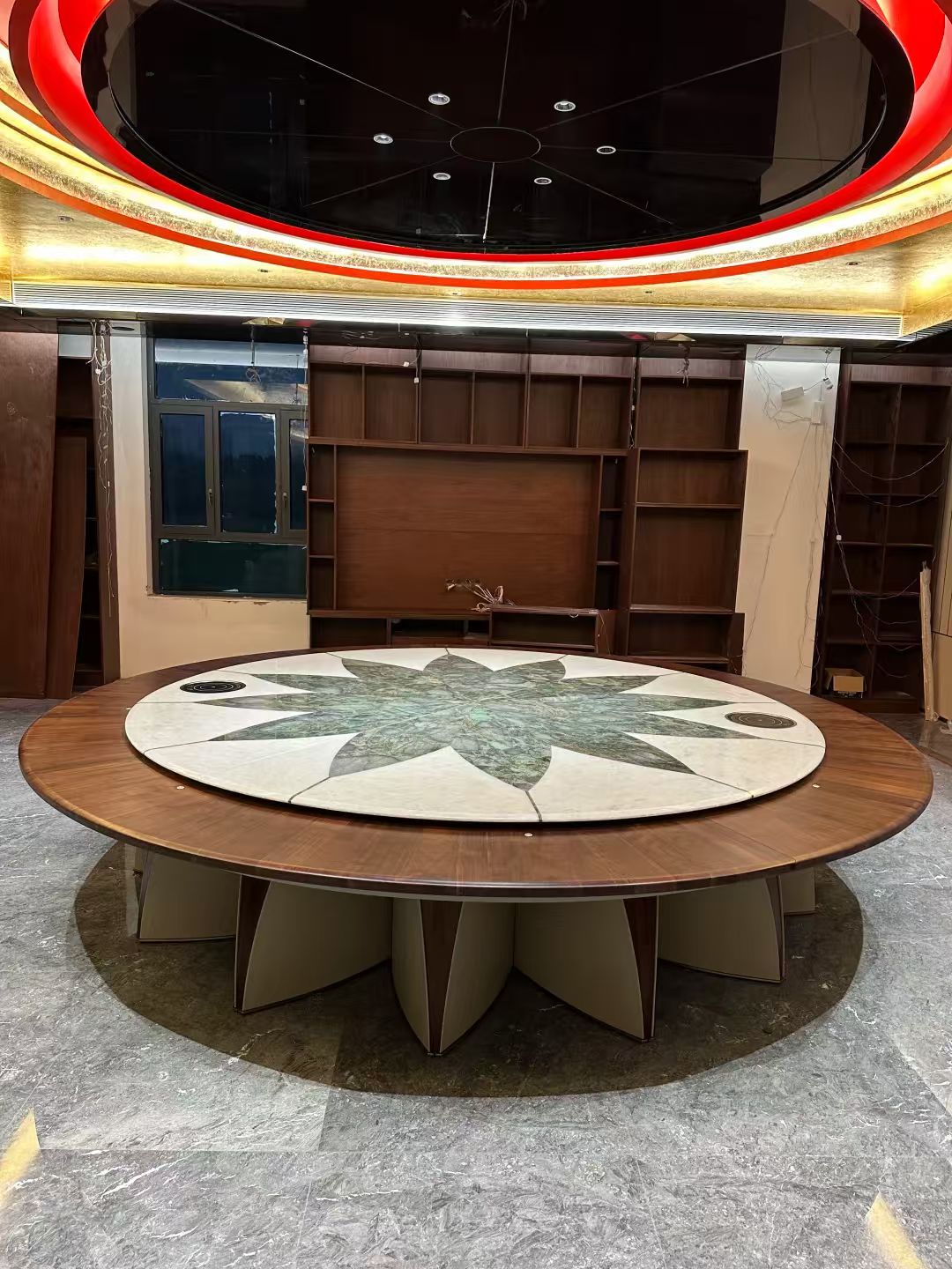 高端电动圆餐桌